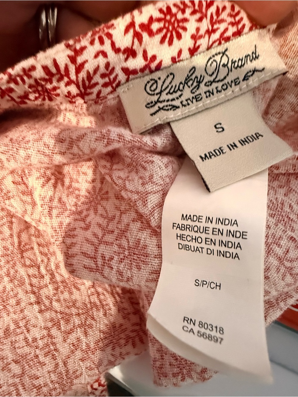 Lucky Brand Floral tunic Blouse - Picture 4 of 4